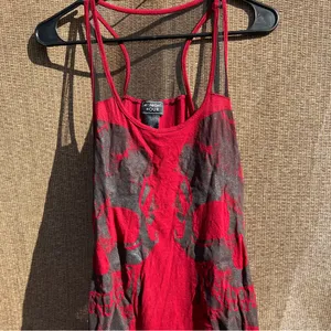 Midnight Hour Skull Punk Rock Sleeveless Top Shirt Womens Sz XS Midnight Red thumbnail 4