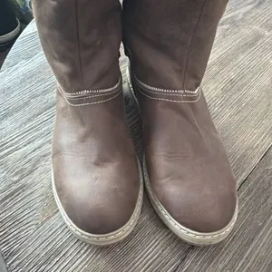 White Mountain Tivia Brown Boots Mid-calf Faux Fur Lining W23519 Women's 8 bow thumbnail 12