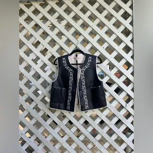 Free people Travelers Reversible Leather Vest thumbnail 5
