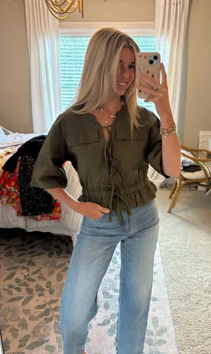 Loft Green Top thumbnail 1