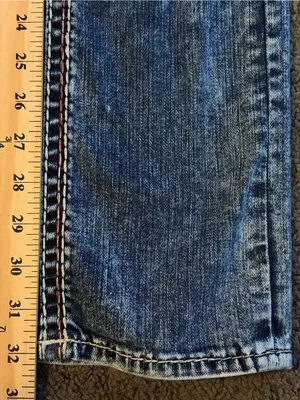 Rock Revival Luisa low rise straight med wash faded Embellished denim jeans 27 thumbnail 9