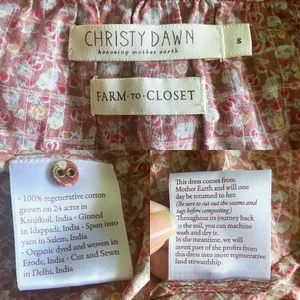 Christy Dawn Dress Emilia‎ Floral Midi Cotton Rooibos Harvest S EUC thumbnail 6