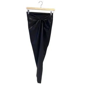 NWT black SKIMS Liquid Shine Swim Sarong Skirt XS onyx thumbnail 3