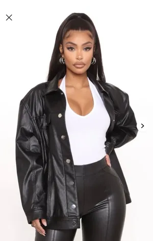 Leather jacket Black thumbnail 1