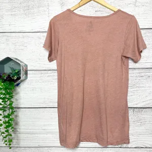 Volcom Dusty Rose Mustache Sunglasses Love Graphic V Neck T-Shirt Size Medium thumbnail 5