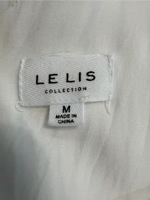 Le Lis White Romper Shorts with Thin Blue Stripes thumbnail 3