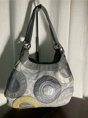 Coach Madison  Signature patchwork Circle Hobo Bag thumbnail 1