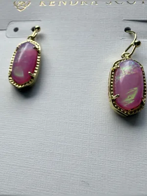 Kendra Scott Elisa Pink Opalescent Resin And Gold thumbnail 3