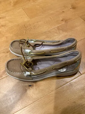 Sperry top sliders women’s boat shoes loafers tan gold sz 10 thumbnail 3