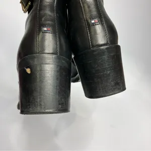 Tommy Hilfiger gold buckle Parson‎ boots black leather size 39 thumbnail 11