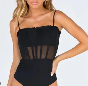 Princess Polly black corset bodysuit thumbnail 1