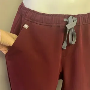 FIGS Burgundy Women’s Pull-On Pockets Elastic Waist Drawstrings MXXSW2004-Medium thumbnail 5