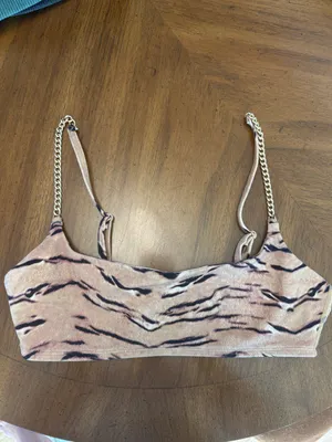 WeWoreWhat Chain Tiger Bra Top thumbnail 3