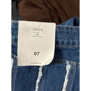 Cello Low Baggy Jean Frayed Distressed Stripe Wide Leg Slouchy Y2K Grunge‎ Indie thumbnail 5