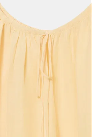 BNWT Zara ZW Collection Pastel Yellow Linen Blend Blouse thumbnail 5