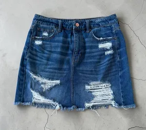 AMERICAN EAGLE Distressed Denim Skirt Size 6 thumbnail 1
