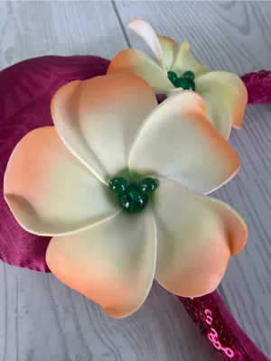 Disney Aulani Minnie Ears Headband Sequin Plumeria thumbnail 3