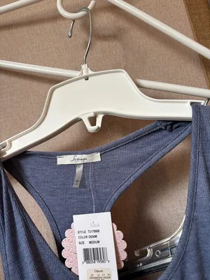 FINAL MARKDOWN Soprano Women's Knot-Front Tank Top — Heather Blue Medium NWT thumbnail 4