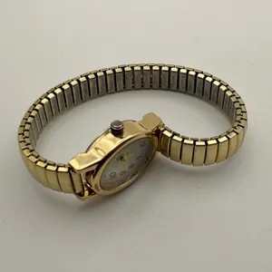 Elegant Gold-Tone Ladies' Easy-Read Watch with Expansion Band thumbnail 3