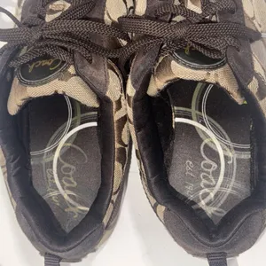 Coach Signature C Logo Canvas Brown Classic Patent Leather Sneakers Women's 9.5 thumbnail 6