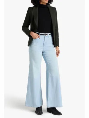 FRAME Le Palazzo High Rise Wide Leg Jeans Light Wash Size 31 NWT $288 thumbnail 2