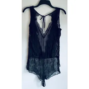 Victoria's Secret Romper Slip Lingerie Lace Black Small Whimsygoth thumbnail 8
