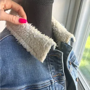 Judy Blue Shearling Lined Denim Vest small‎ layered streetwear transitional thumbnail 6