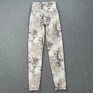 Aerie High Rise Athletic Leggings Size X-Small Brown/Cream 7/8 Length Active Gym thumbnail 7