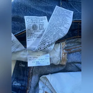 Levi’s Classic Dark acid Blue Denim Cutoff Shorts thumbnail 6