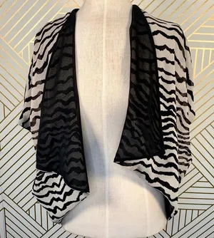 Joseph Ribkoff Zebra Print Open Front Kimono Top‎ thumbnail 1