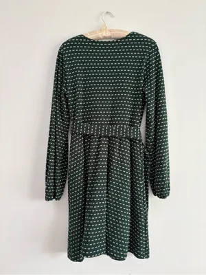 Anthropologie Maeve Malta Faux Wrap Belted Long Sleeve Mini Dress Size Medium thumbnail 8
