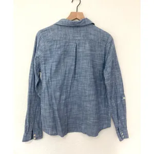 Aventura Organic Cotton Granola Gritty Boho Chambray Denim Blue Button Up Shirt thumbnail 7