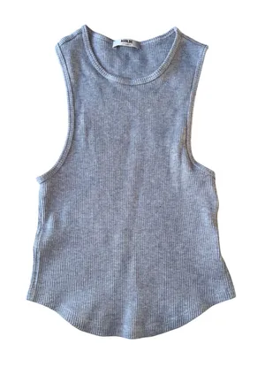 AGOLDE Ribbed Tank Top Women Small Gray Excellent Curved Hem Sleeveless Rib Knit thumbnail 1