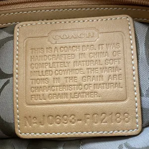 Coach Legacy East West Tassel Shoulder Handbag Vintage Leather J0693-F02188 Tan thumbnail 7