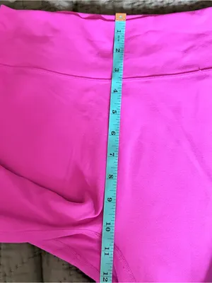 Stori Pink High Waisted Athletic Leggings Ribbed Lower Detail Size 8 thumbnail 6