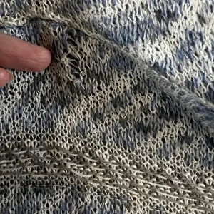 Abercrombie & Fitch Blue Striped Knit Hoodie Sweater XS/S Boho Pullover thumbnail 5