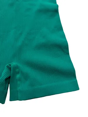 Amazon Brands Green Ribbed Racerback Romper Fitted Adjustable Small Women's thumbnail 6