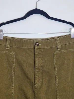 Old Navy Olive Green Utility Cargo Mini Skirt Size 22 thumbnail 2