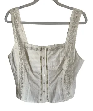 Free People Maggie Lace Tank Top size large thumbnail 1