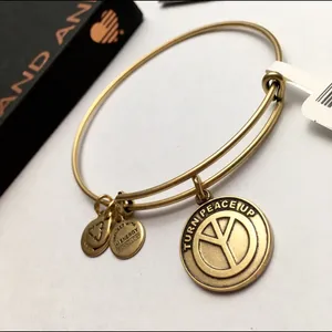 Alex & Ani Turn Peace Up Charm Bangle Bracelet thumbnail 2