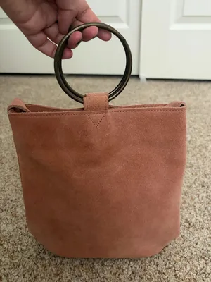 Pink Suede Purse thumbnail 1