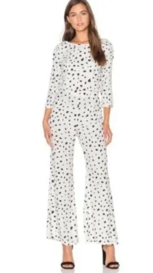 Wildfox Solid Confetti Jumpsuit Vanilla Latte New Small thumbnail 1