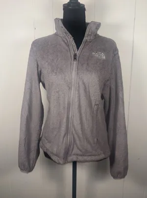 The North Face Osito Fleece Jacket‎ Womens Medium Gray Full Zip Soft High Pile thumbnail 1