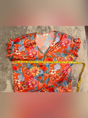 Umgee Loose Fit Floral Ruffle Button-Front Blouse thumbnail 6
