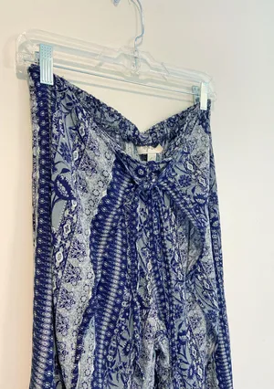 Style & Co Blue And White Printed Pants thumbnail 2
