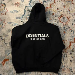 Essentials fear of god hoodie black size large thumbnail 4