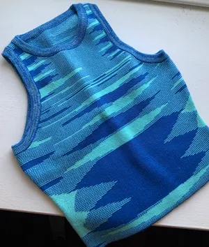 Trendy Y2K Top Blue thumbnail 2