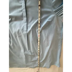 J. Jill Blue Pleated‎ Back Popover Tunic Blouse XL Tall XLT Cotton Lagenlook EUC thumbnail 4