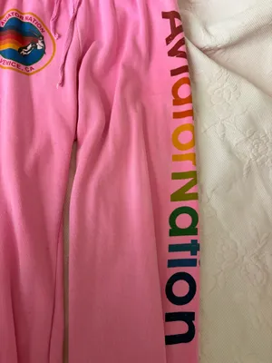 Pink Aviator Nation Sweatpants thumbnail 3