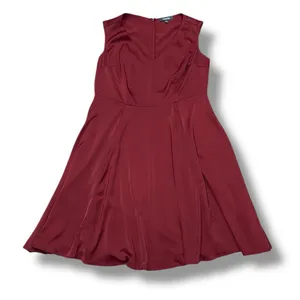 ModCloth‎ Anthropologie ALine Mini Dress Red Burgundy Sleeveless Fit & Flare thumbnail 1